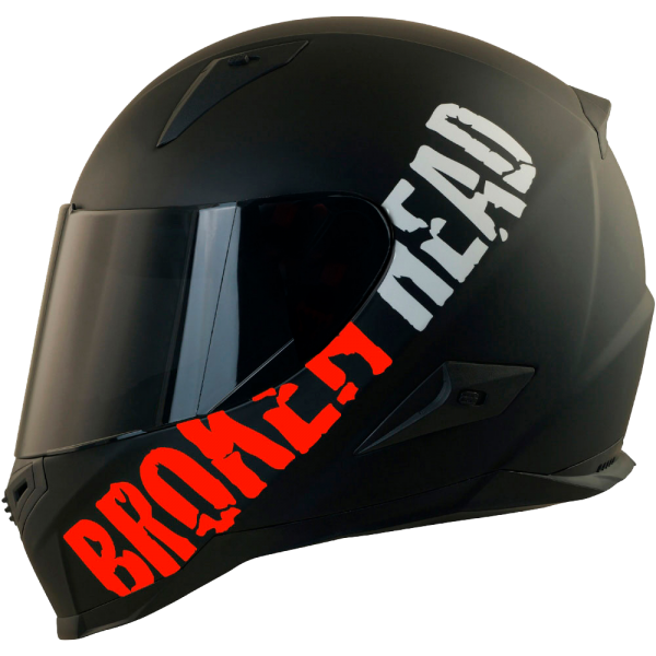 Broken Head BeProud Rot Set Motorradhelm Inkl. Schwarzem Visier