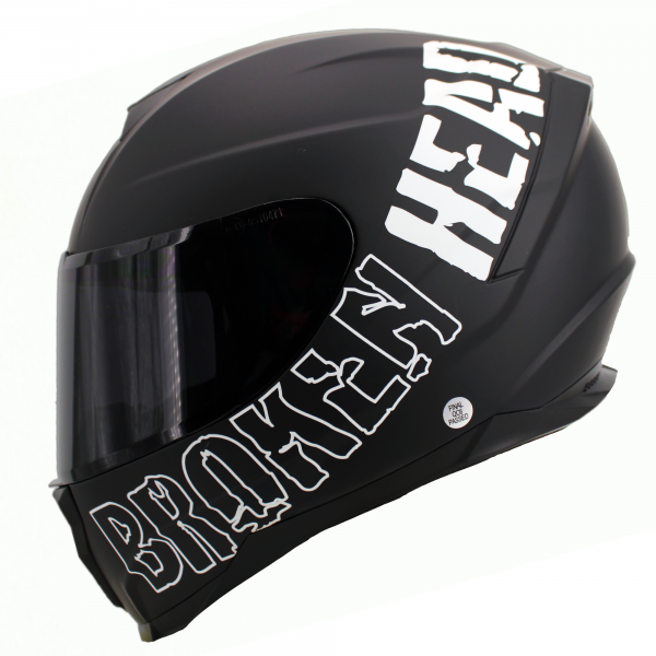 Broken Head Integralhelm BeProud Sport Black Edition + Schwarzes Visier