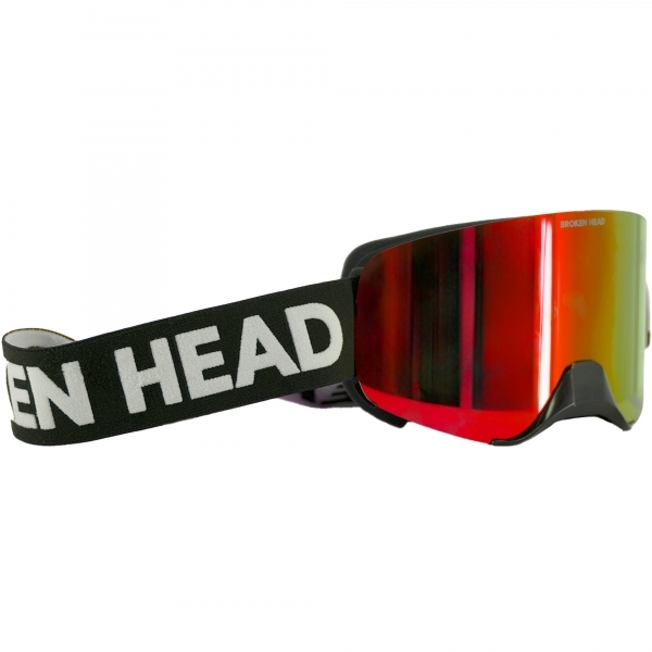 Broken Head Motocross-Brille Magnetic-Struggler Rot Verspiegelt