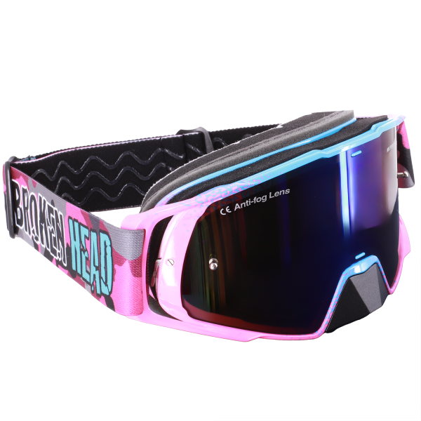 Broken Head Supermoto Goggle MX-Brille MX-Regulator Pink