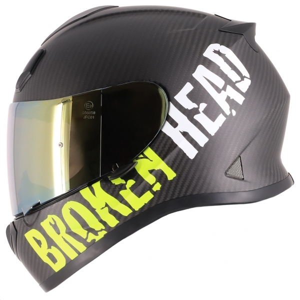 Broken Head BeProud Carbon Gelb Ltd. Edition + Gold Verspiegeltes Visier