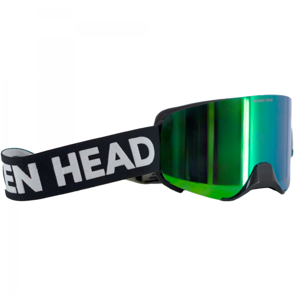 Broken Head Motocross-Brille Magnetic-Struggler Grün Verspiegelt