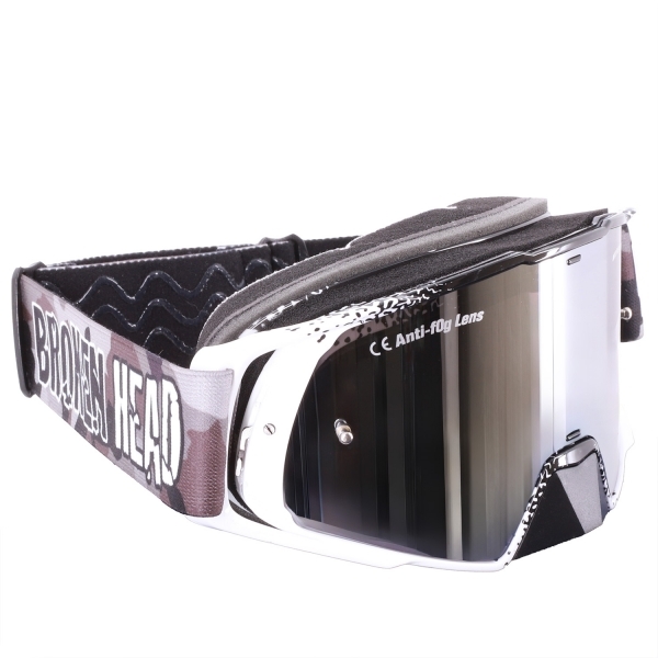 Broken Head MX-Brille Goggle MX-Regulator Schwarz Camouflage Verspiegelt