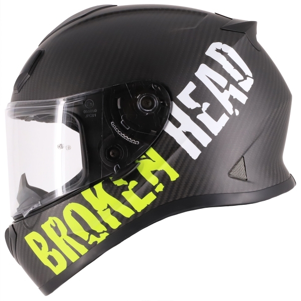 Broken Head Racing-Helm BeProud Light Carbon Gelb (Größe S &amp; L)