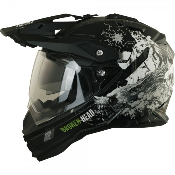 Broken Head Fullgas Viking schwarz matt Enduro Motocross Helm